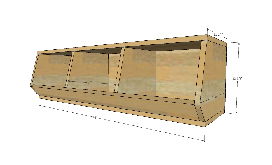 farmhouse toy bin plans